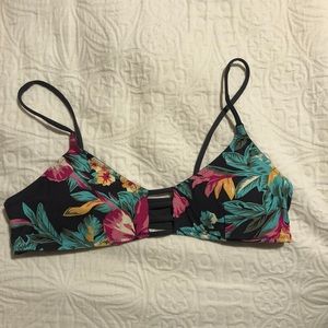 RipCurl floral/gray reversible bikini top